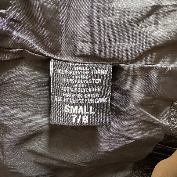 JOU JOU Girls Faux Leather Motorcycle Jacket - Picture 3 of 7